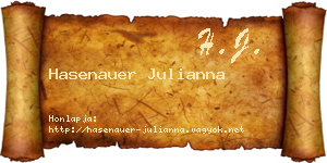 Hasenauer Julianna névjegykártya